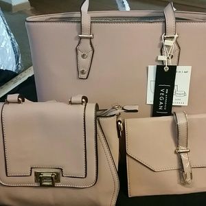 New 3 pc BLUSH Handbag Set